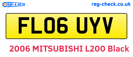 FL06UYV are the vehicle registration plates.