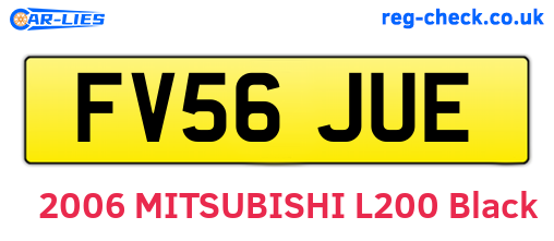 FV56JUE are the vehicle registration plates.