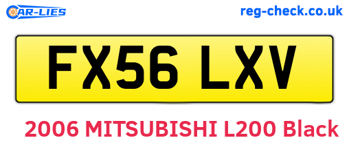 FX56LXV are the vehicle registration plates.