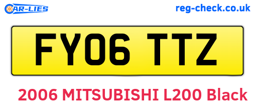 FY06TTZ are the vehicle registration plates.