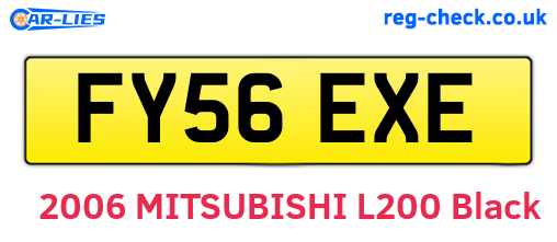 FY56EXE are the vehicle registration plates.