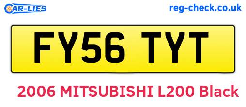 FY56TYT are the vehicle registration plates.