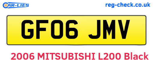 GF06JMV are the vehicle registration plates.