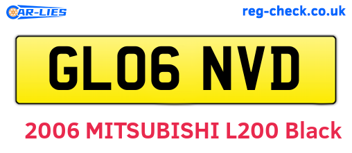 GL06NVD are the vehicle registration plates.