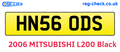 HN56ODS are the vehicle registration plates.