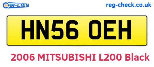 HN56OEH are the vehicle registration plates.