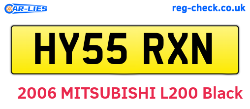 HY55RXN are the vehicle registration plates.