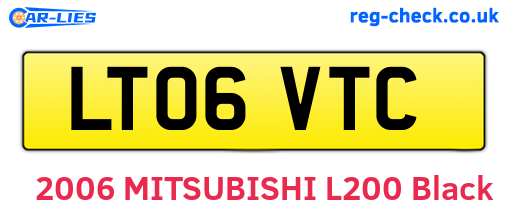 LT06VTC are the vehicle registration plates.