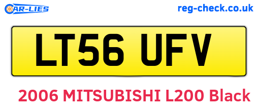 LT56UFV are the vehicle registration plates.