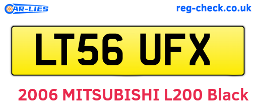 LT56UFX are the vehicle registration plates.