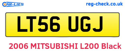 LT56UGJ are the vehicle registration plates.