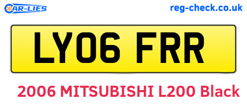 LY06FRR are the vehicle registration plates.