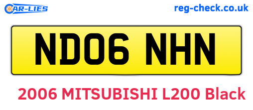 ND06NHN are the vehicle registration plates.