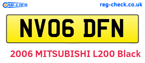 NV06DFN are the vehicle registration plates.