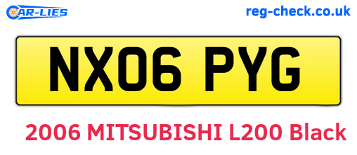 NX06PYG are the vehicle registration plates.