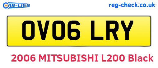 OV06LRY are the vehicle registration plates.