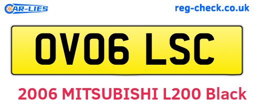 OV06LSC are the vehicle registration plates.