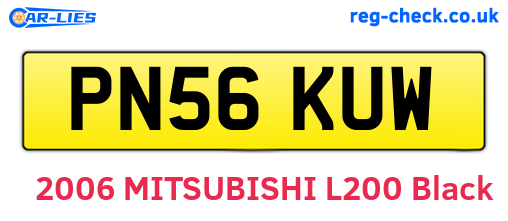 PN56KUW are the vehicle registration plates.