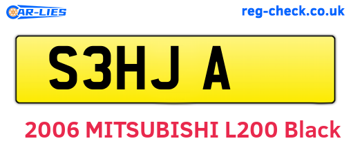 S3HJA are the vehicle registration plates.