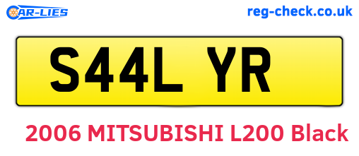 S44LYR are the vehicle registration plates.