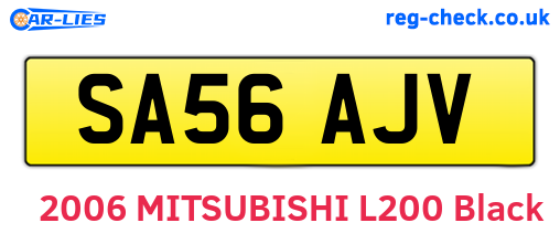 SA56AJV are the vehicle registration plates.