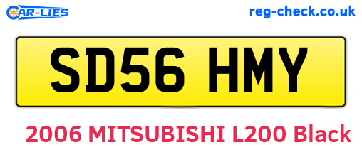 SD56HMY are the vehicle registration plates.