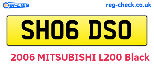 SH06DSO are the vehicle registration plates.