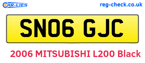 SN06GJC are the vehicle registration plates.