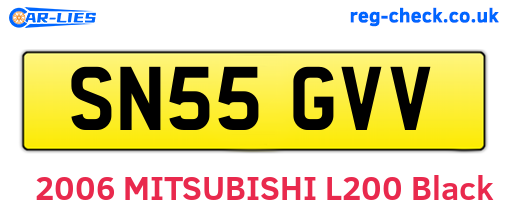SN55GVV are the vehicle registration plates.