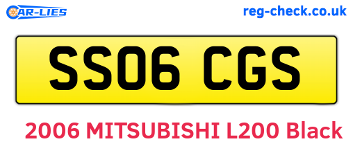 SS06CGS are the vehicle registration plates.