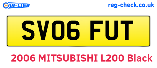 SV06FUT are the vehicle registration plates.