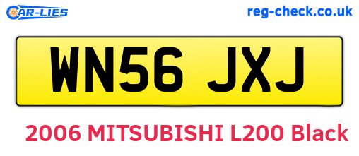 WN56JXJ are the vehicle registration plates.