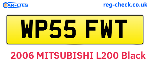 WP55FWT are the vehicle registration plates.