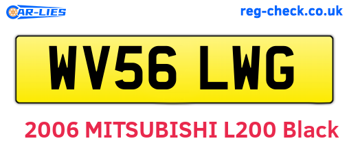 WV56LWG are the vehicle registration plates.