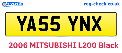 YA55YNX are the vehicle registration plates.