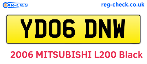 YD06DNW are the vehicle registration plates.