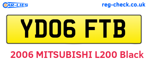 YD06FTB are the vehicle registration plates.