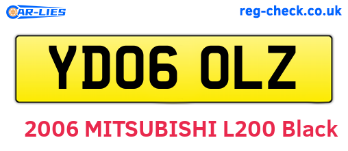 YD06OLZ are the vehicle registration plates.