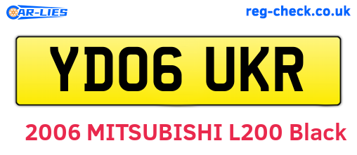 YD06UKR are the vehicle registration plates.