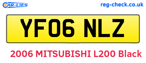 YF06NLZ are the vehicle registration plates.