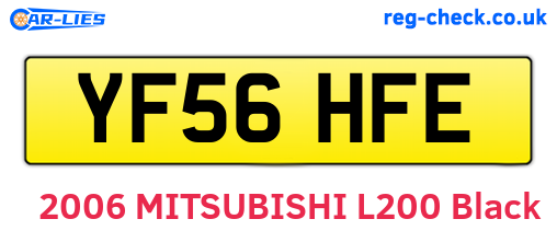 YF56HFE are the vehicle registration plates.