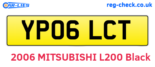 YP06LCT are the vehicle registration plates.