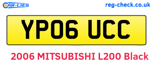 YP06UCC are the vehicle registration plates.