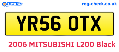 YR56OTX are the vehicle registration plates.