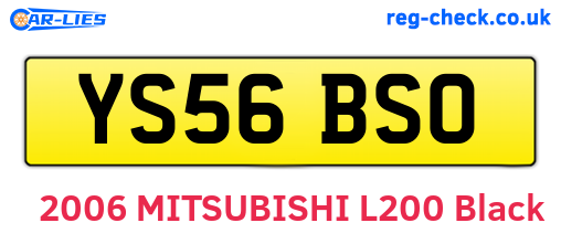YS56BSO are the vehicle registration plates.