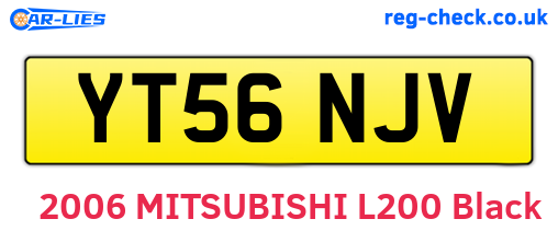 YT56NJV are the vehicle registration plates.
