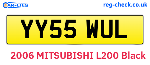 YY55WUL are the vehicle registration plates.