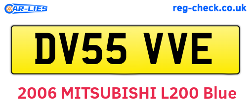 DV55VVE are the vehicle registration plates.