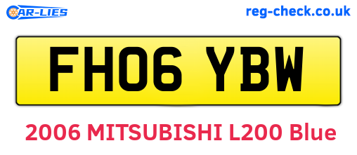 FH06YBW are the vehicle registration plates.