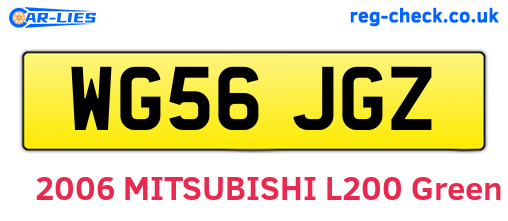 WG56JGZ are the vehicle registration plates.